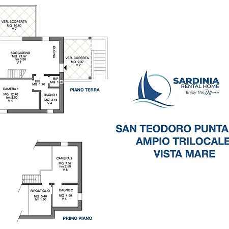San Teodoro Punta Est Ampio Trilocale Vista Mare *